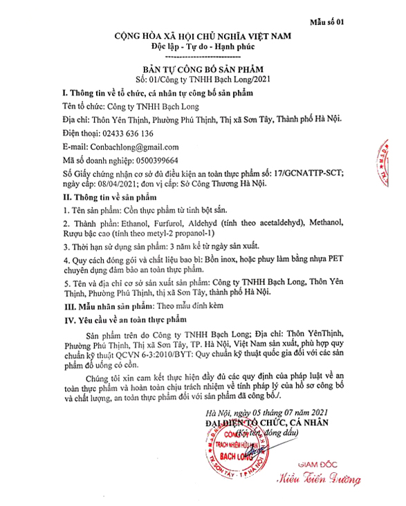Công Ty TNHH Bạch Long